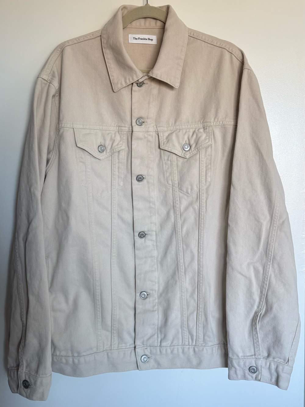 NWOT The Frankie Shop Marden Denim Jacket in Sand (M/L)